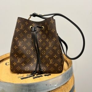 LOUIS VUITTON NeoNoe Handbag Monogram Noir Canvas